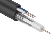 Кабель видеонаблюдения Rexant ККСП D=5 мм +2*0,5 (черный) (100 метров) OUTDOOR (01-4002)