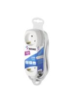 Сетевой удлинитель КОСМОС 3 розетки, 16А, 3500Вт, 3м, заземление, ПВС 3х1, белый