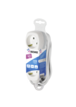 Сетевой удлинитель КОСМОС 3 розетки, 16А, 3500Вт, 3м, заземление, ПВС 3х1, белый