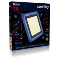 Cветодиодный (LED) светильник SmartBuy DLB Квадрат с подсветкой встраиваемый 13w/3000K+B/IP20 Cветодиодный (LED) светильник SmartBuy DLB Квадрат с подсветкой встраиваемый 13w/3000K+B/IP20