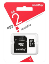 Карта памяти micro SD 2Gb SmartBuy с адаптером