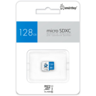 Карта памяти micro SD 128Gb SmartBuy class 10 BLUE без адаптера UHS-I